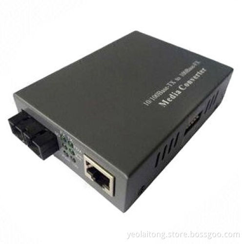 High-quality fiber-optic to RJ45 media converter, 10/100/1000M, 20km distance